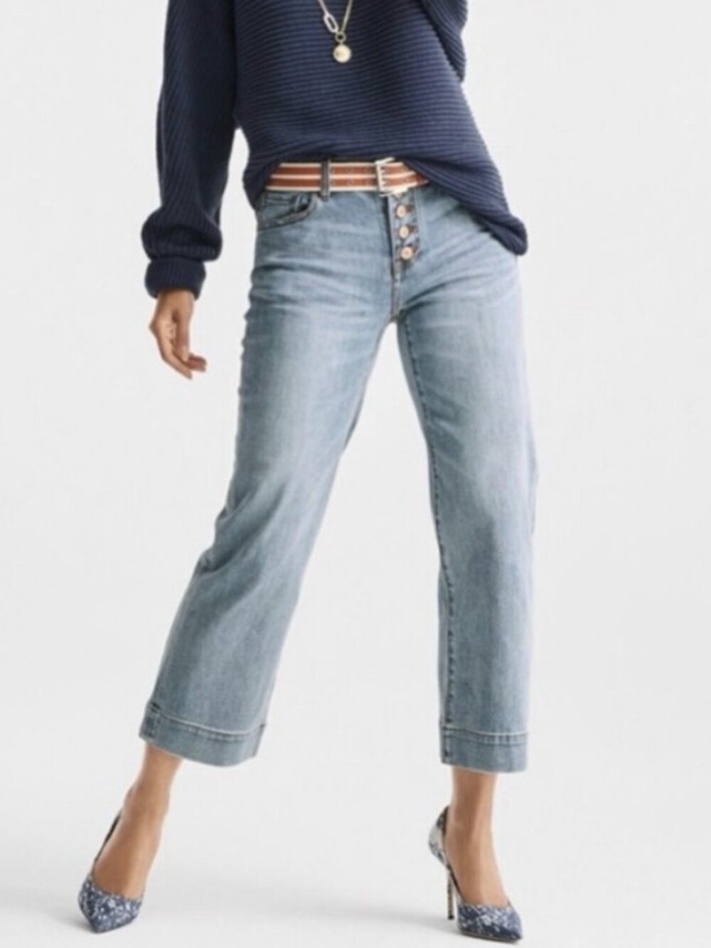 EUC CAbi Palm Beach Crop, sz 10
